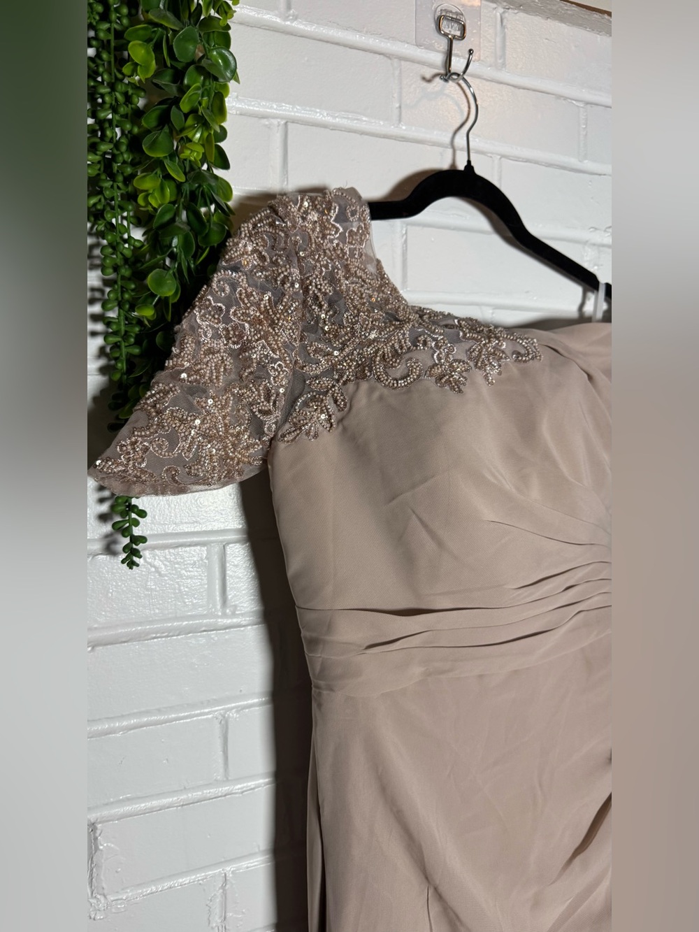 Ryanth Lilac Tan Chiffon Corset
Gown One Shoulder Formal Dress
Size 4&16W - Picture 3 of 5